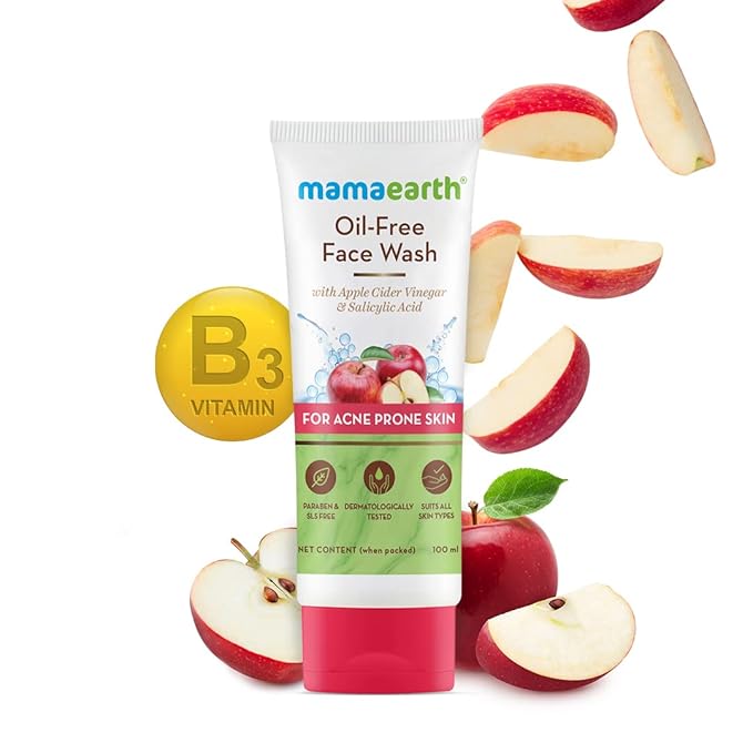 Mamaearth Oil Free Face Wash For Oily Skin, With Apple Cider Vinegar & Salicylic Acid For Acne-Prone Skin 100 Ml