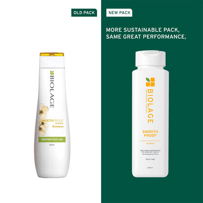 Biolage Smooth Proof Anti-Frizz Shampoo | Up to 72HR Frizz Control | With Camellia Oil & Glycerin | For Dry and Frizzy Hair 200ml