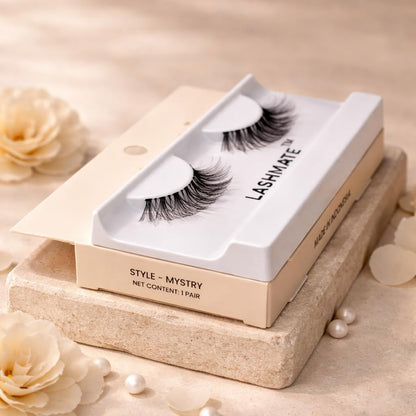 LASHMATE Mystry Premium Eyelashes for Women | Deep Definition Eye Look | Reusable Lightweight False Lashes