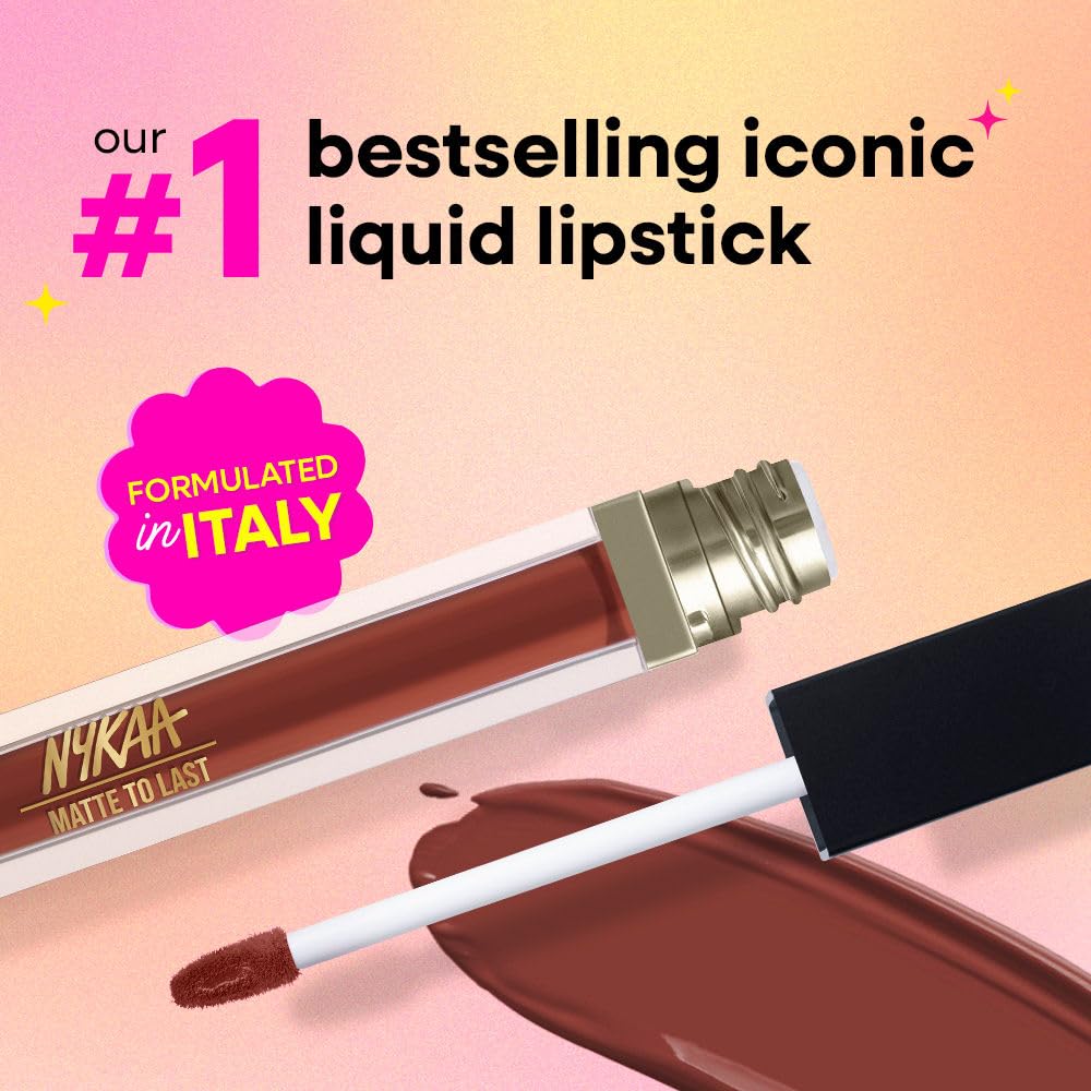 Nykaa Matte To Last ! Transferproof Liquid Lipstick - Chai -18 (5ml)