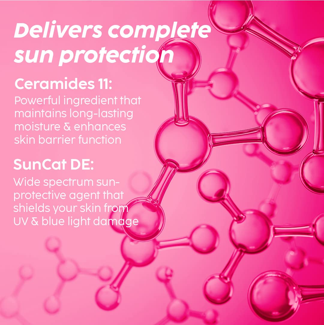 Plix Spf 50+ Guava Glow Invisible Sunscreen For All Skin Type With Pa +++|For Uv A,Uv B&Blue Light Protection With Ceramides,Vitamin C&Hyaluronic Acid 50gm