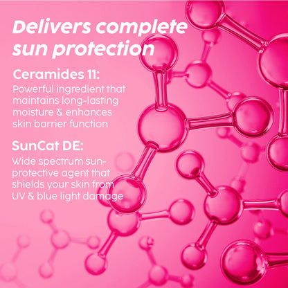 Plix Spf 50+ Guava Glow Invisible Sunscreen For All Skin Type With Pa +++|For Uv A,Uv B&Blue Light Protection With Ceramides,Vitamin C&Hyaluronic Acid 50gm