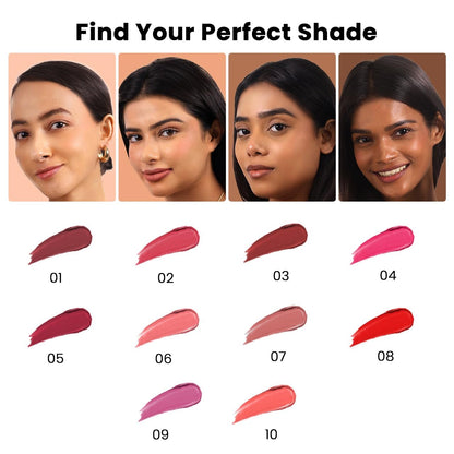 Recode Silky Matte Liquid Lipstick Combo -Smudge-Proof Transfer-Proof Long lasting Pack of 10 Mini Liquid Lipsticks