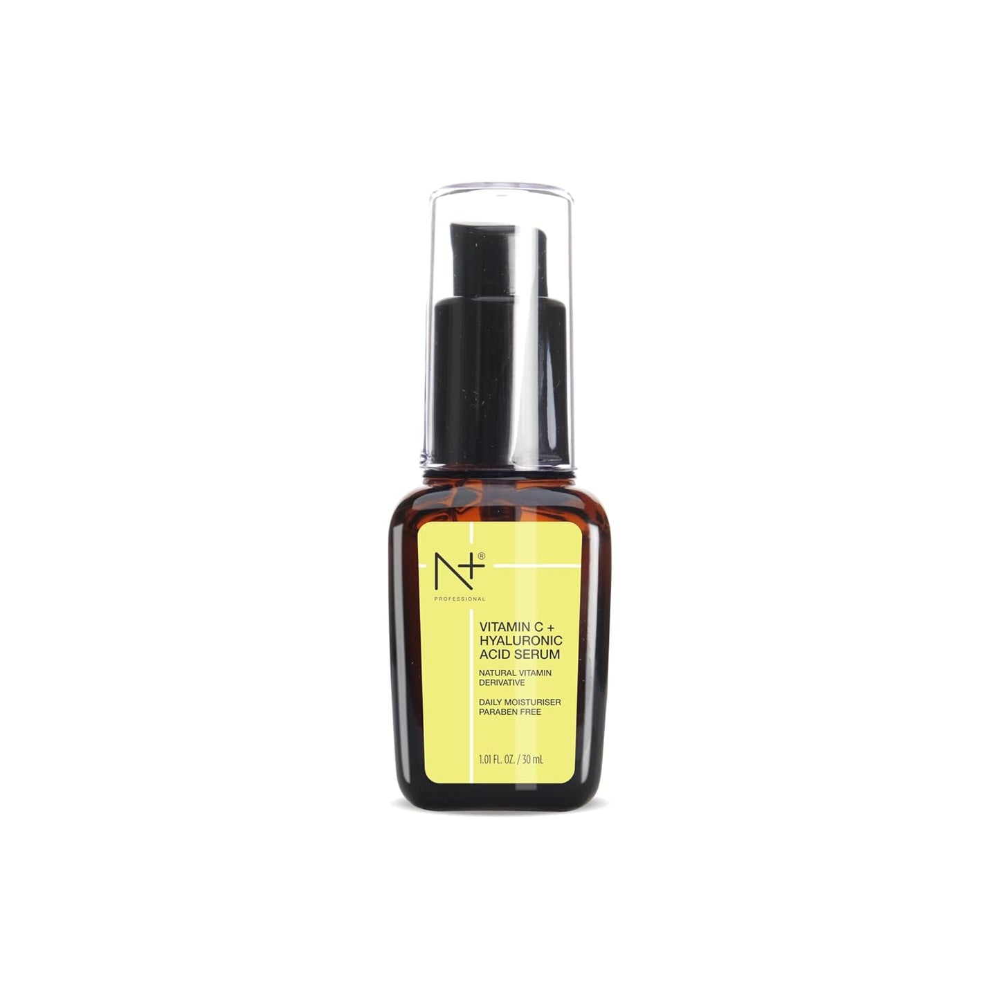 N Plus Professional 20% Vitamin C & Hyaluronic Acid Paraben Free Face Serum for Skin Radiance & Glowing Skin, 30ml