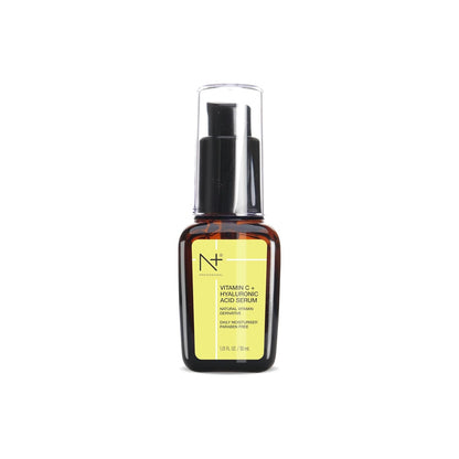 N Plus Professional 20% Vitamin C & Hyaluronic Acid Paraben Free Face Serum for Skin Radiance & Glowing Skin, 30ml