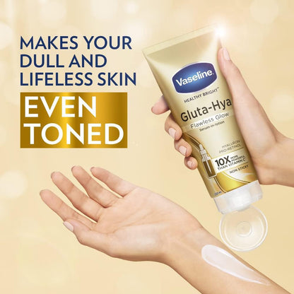 Vaseline Gluta-Hya Flawless Glow Lotion for Face & Body Glutathione & Pro-Retinol Infused Moisturizer 200ml