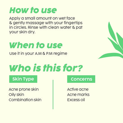 Plix 0.5% w/w Salicylic Acid Jamun Face Wash Cleanser Gel For Active Acne & Oil Control, For Breakouts, Oily & Acne Prone Skin 100 ml