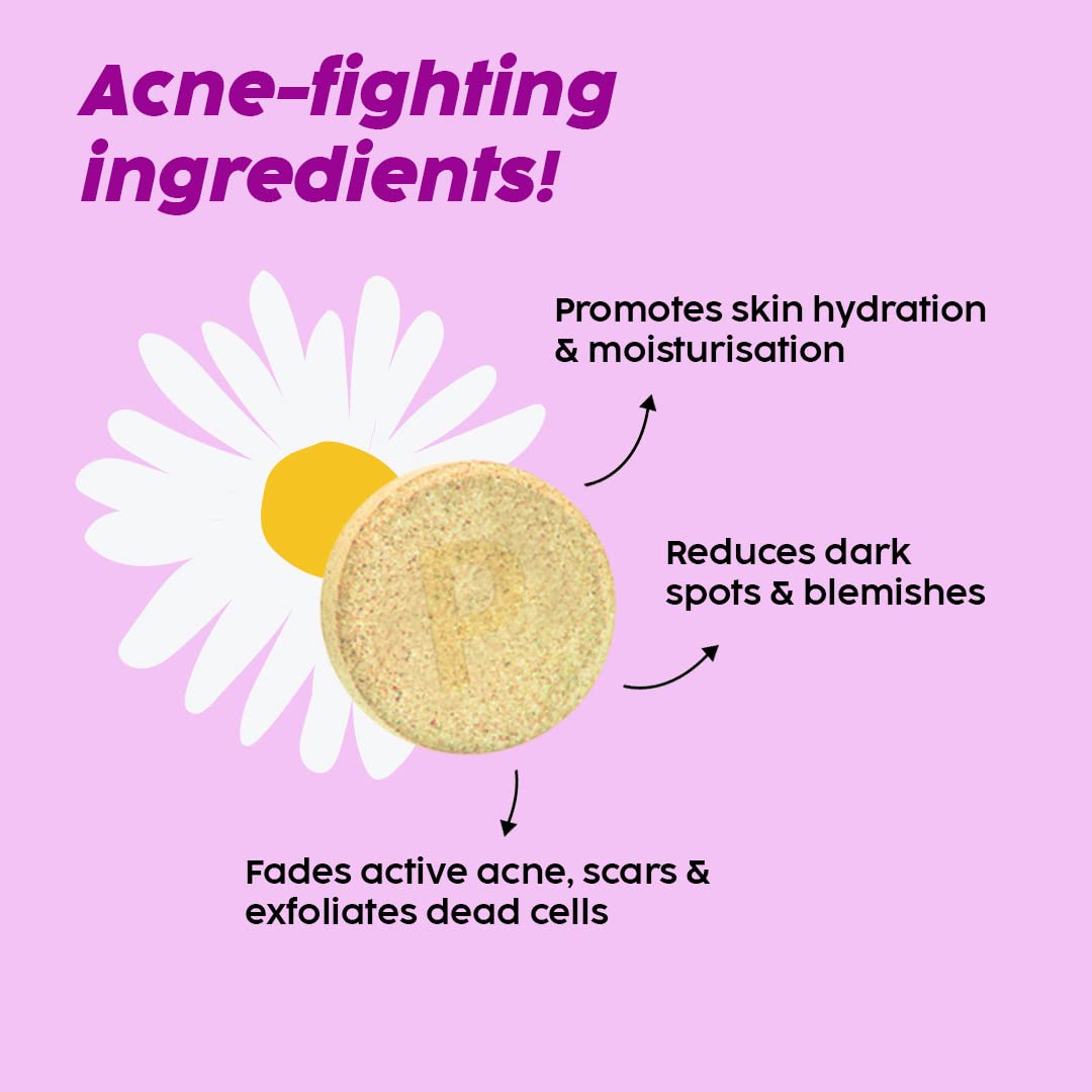 PLIX - THE PLANT FIX Acne Shield (15 Effervescent Tablets),Mango Twist Flavour,Goodness Of Curcumin,Aloe And Chamomile,Good For Clear Skin,Easy To Consume,Gluten Free,Dairy Free,Plant Based