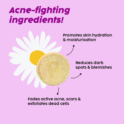 PLIX - THE PLANT FIX Acne Shield (15 Effervescent Tablets),Mango Twist Flavour,Goodness Of Curcumin,Aloe And Chamomile,Good For Clear Skin,Easy To Consume,Gluten Free,Dairy Free,Plant Based