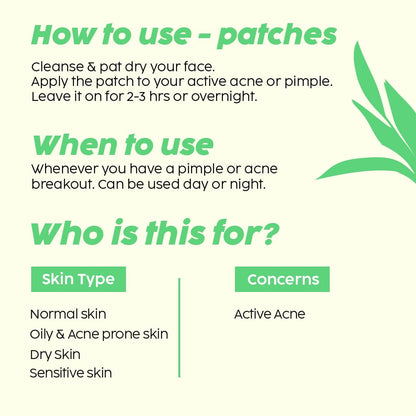 PLIX - THE PLANT FIX Acne Patch Transparent, Waterproof with 0.5% Salicylic Acid | Ultra-thin with 100% Hydrocolloid | For Pimple Skin | 2 Sizes |36 patches