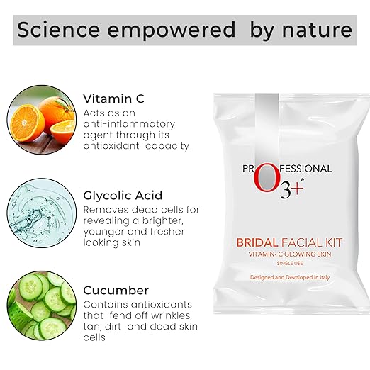 O3+ Bridal Facial Kit Vitamin C Glowing Skin (136gm)