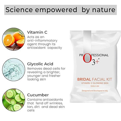 O3+ Bridal Facial Kit Vitamin C Glowing Skin (136gm)