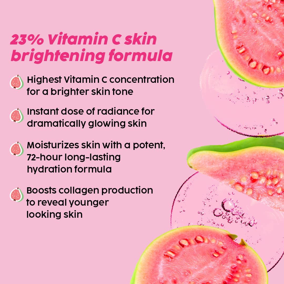 PLIX - THE PLANT FIX 23% Vitamin C Guava Face Serum for Skin Brightening, Clear, Glowing & even toned complexion, 20ml (Pack of 1) with Hyaluronic acid & Pentavitin