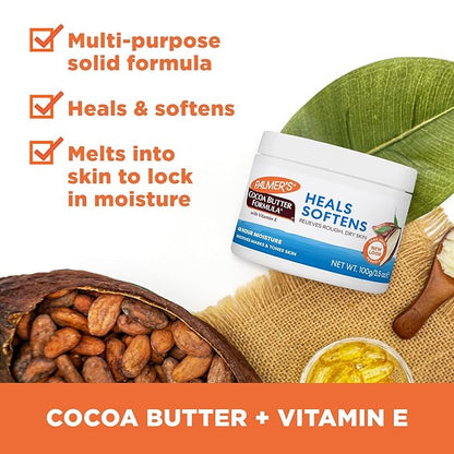 Palmer's Cocoa Butter Daily Skin Cream For Deep Hydration, Removes Makeup, Soothes Cracked Lips, Heels & Reduction of Scars - 100gm