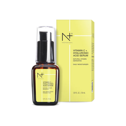 N Plus Professional 20% Vitamin C & Hyaluronic Acid Paraben Free Face Serum for Skin Radiance & Glowing Skin, 30ml