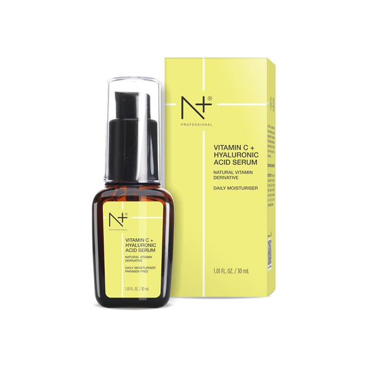 N Plus Professional 20% Vitamin C & Hyaluronic Acid Paraben Free Face Serum for Skin Radiance & Glowing Skin, 30ml