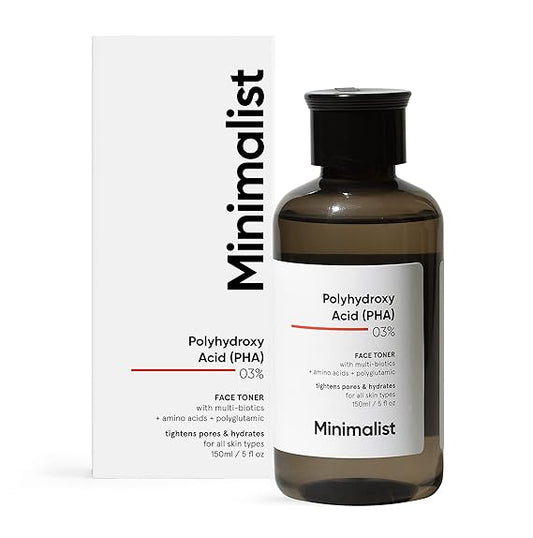 Minimalist Pha 3% Alcohol Free Face Toner, 150 Ml | Pore Tightening & Mild Exfoliation For Oily, Acne Prone, Sensitive & Normal Skin | Hydrating Face Toner For Glowing Skin
