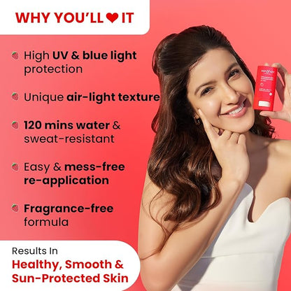 Dot & Key Strawberry Dew Spf 50 Sunscreen Stick On-The-Go Spf 50 Pa+++, Broad Spectrum, Uva/Uvb Rays Protection With Hyaluronic & Ceramide Normal Skin