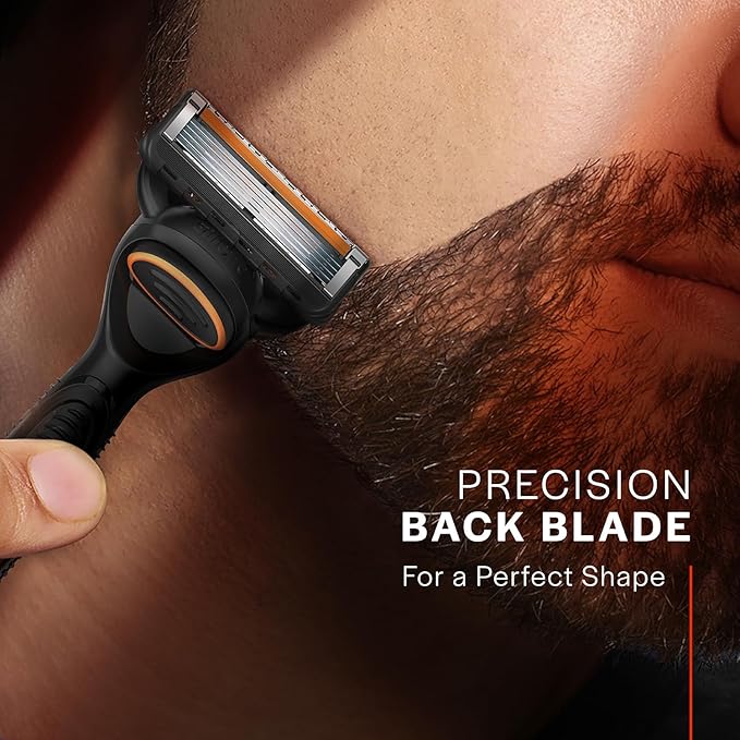 Gillette Fusion Power Razor for Men with styling back blade for Perfect Shave and Beard Shape