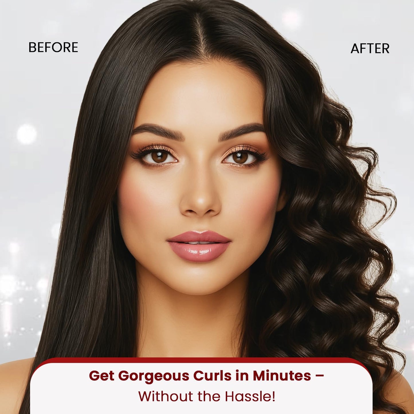Urban yog MakeMeeBold Automatic Hair Curler| Easy Two-Way Curling Iron with 4 Temperature Settings | Gifts for woman | Anti-Scald Design