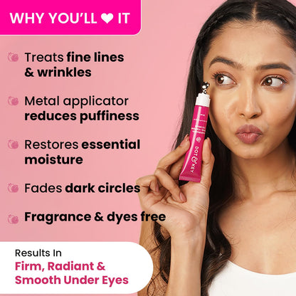 Dot & Key Pomegranate Retinol + Caffeine Eye Cream, Smoothens Fine Line & Wrinkles, Fades Dark Circles 20ML
