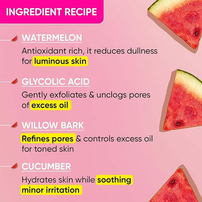 DOT & KEY Watermelon Superglow Pore Tightening Toner|Face Toner For Glowing Skin|Glycolic Toner For Open Pores Tightening|Alcohol Free, Toner For Uneven Skin Tone