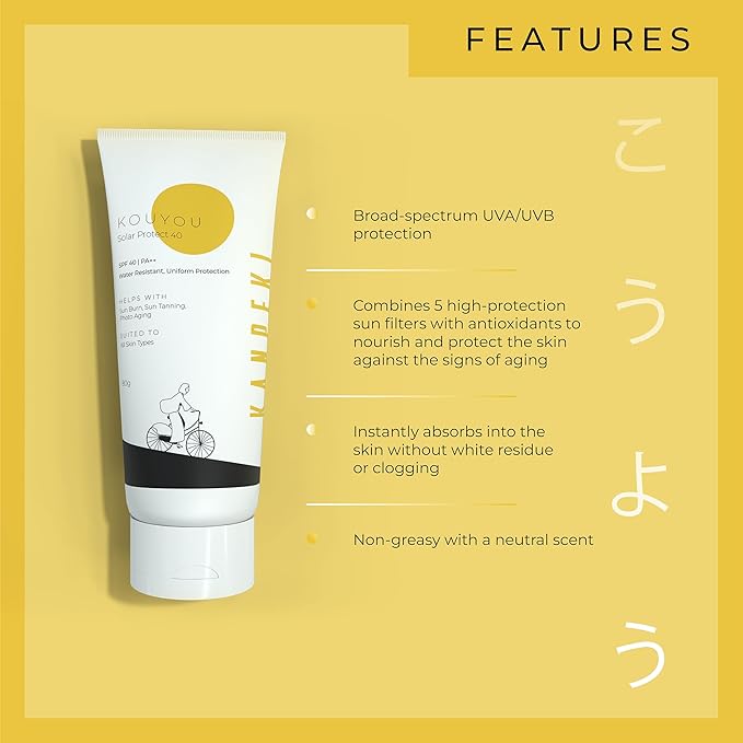 Kanpeki Kouyou Sunscreen Spf 40 For Women&Men|With No White Cast,Water Resistant