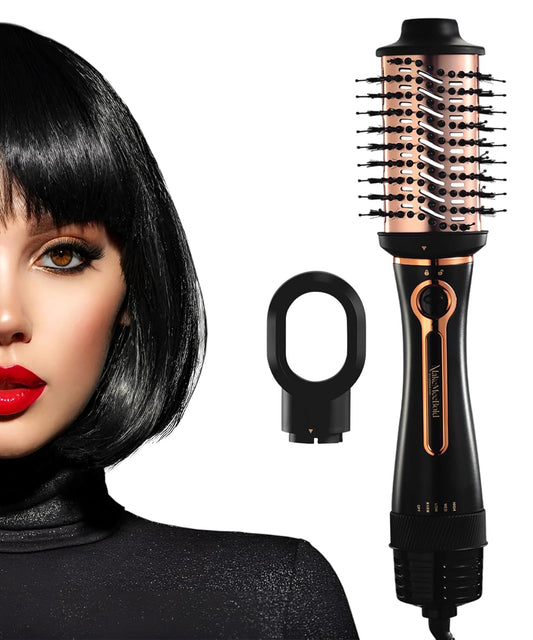 Urban yog MakeMeeBold 3-in-1 Hot Air Brush| 1.5-inch Barrel | Hair Dryer Hair Straightener Volumizer Blow Dryer Styling Tool,1200 Watt | Gifts for Woman, Multicolour