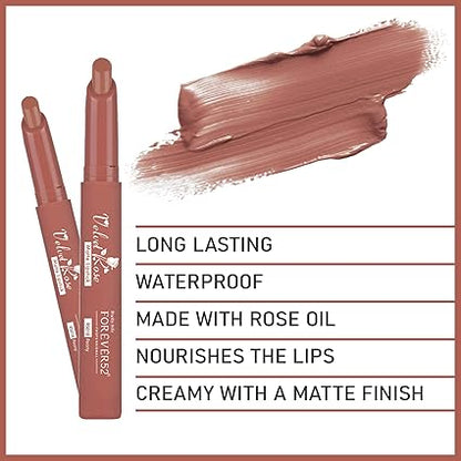 Forever52 Daily Life Velvet Rose Matte Long-Lasting Crayon Lipstick - Hydrating Bold Silky - RS018