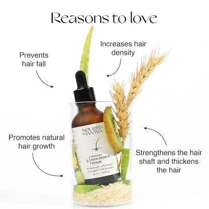 Nourish Mantra Advanced Hair Growth Serum/For Women & Men/Made With Redensyl, Anagain, Procapil & Rice Water/for Hair Fall/Hair Thinning & for All Hair Types (50 ml)