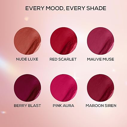 RENEE Everstay Matte Lipstick - Berry Blaze, Long Stay, Hydrating & Non-Drying, Smudge & Transfer Proof, Lightweight, Intense Pigment