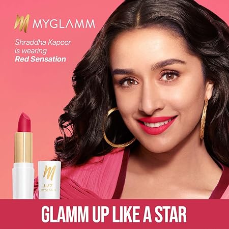 MyGlamm LIT Moist Matte Lipstick - Red Tart (Classic Red Shade)| Long Lasting, Pigmented, Hydrating Lipstick with Moringa Oil and Vitamin E