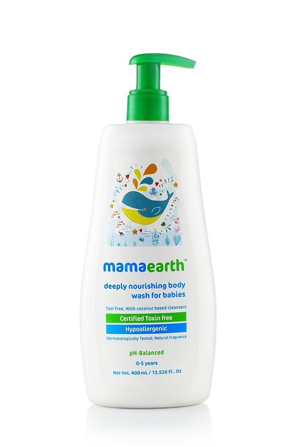 Mamaearth Deeply nourishing natural baby wash (400 ml, 0-5 Yrs)