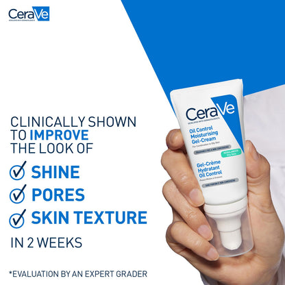 CeraVe Oil Control Gel Cream lightweight Moisturizer for Oily & Combination Skin with Ceramides, Hyaluronic Acid & Niacinamide 52ml