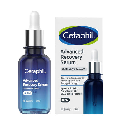 Cetaphil Advanced Recovery Serum 30ml | Night Routine | Skin Barrier Repair Face for Sensitive Skin | Hydrating & Soothing with Gallic Acid 2x More Effective than Vitamin C