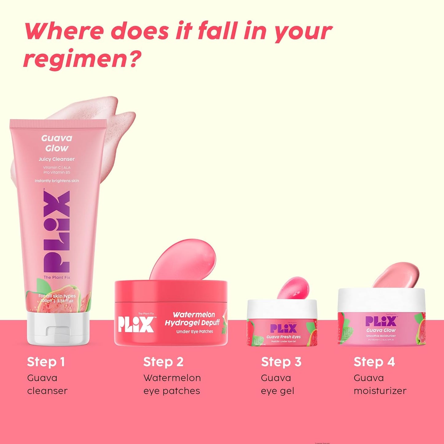 Plix Watermelon Hydrogel Under Eye Patches for Dark Circles & Puffiness Reduction | Caffeine & Hyaluronic Acid | Eye Patches | Instantly Hydrates & Cools | 60 Patches