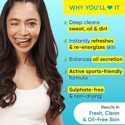 DOT & KEY Lime Rush Sports Face Wash Deep Cleans Oil, Sweat & Dirt For Refreshingly Clean & Oil Free Skin 100ml