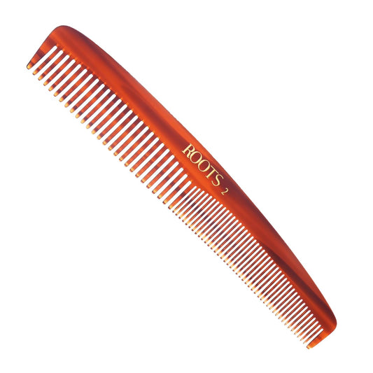 ROOTS Classic Comb | Dual Teeth For Styling/Detangling | Smooth & Round Teeth prevent Hair & Scalp damage | For Women with Straight, Long, Wavy Hair | Wet & Dry use| Model No - 2