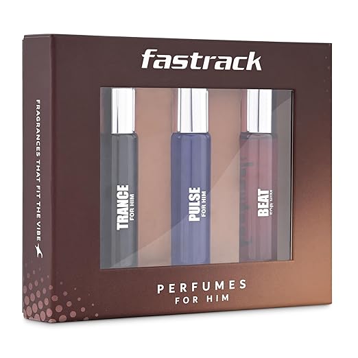 Fastrack Adults Trance For Him 20Ml - Pulse For Him 20Ml And Beat For Him 20Ml Perfume - Eau De Parfum Spray- Travel And Gift Set