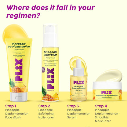 PLIX - THE PLANT FIX Pineapple PHA 3% Alcohol Free Face Toner (150ml) | Pore Tightening & Mild Exfoliation for Oily, Acne Prone, Sensitive & Normal Skin | Hydrating Face Toner