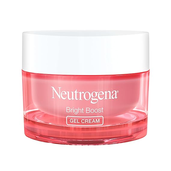 Neutrogena Bright Boost Gel Face Cream | Glowing Skin w/Neoglucosamine | Dark Spot Reduction | Oil-Free, Alcohol-Free, Non-Comedogenic | For Men & Women | 50g