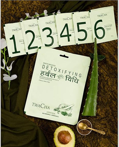 Twacha Herbal Vidhi Detoxifying Facial Kit to Remove Impurities & Keep Skin Healthy