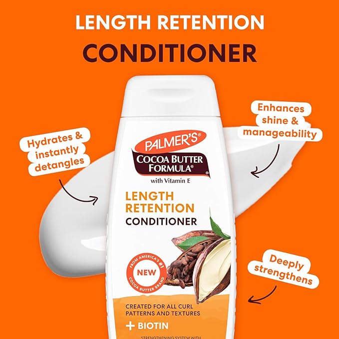 Palmer's Cocoa Butter & Biotin Conditioner for Length Retention, Strengthening& Enhanced Shine - 400ml