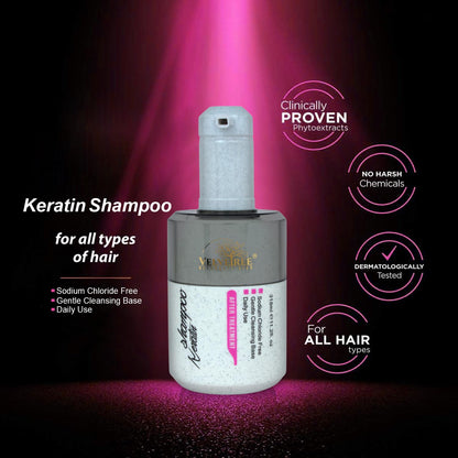 Velvetree Keratin Shampoo and Conditioner Set After Treatment, Dermatologically Tested, Sodium Chloride Free