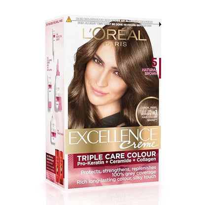L'Oreal Paris Excellence Creme Hair Color - 5 Light Brown ((72ml)