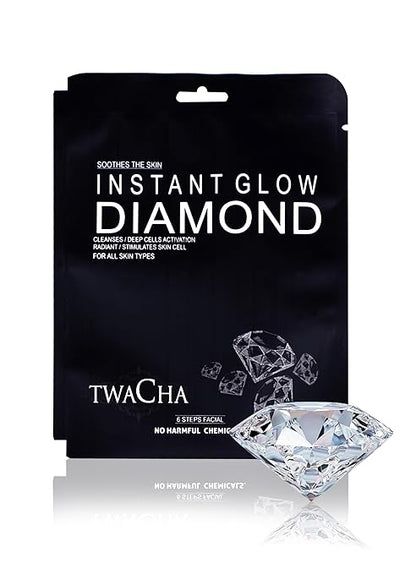 TWACHA Instant Glow Diamond Facial Kit | Improves Skin Elasticity, Provides Instant Glow,Deep Cleanses,Brightens