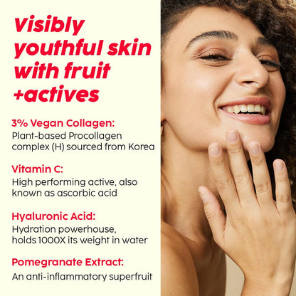 PLIX - THE PLANT FIX Pomegranate Collagen Bounce Serum (30ml) For Reducing Fine Lines & Wrinkles