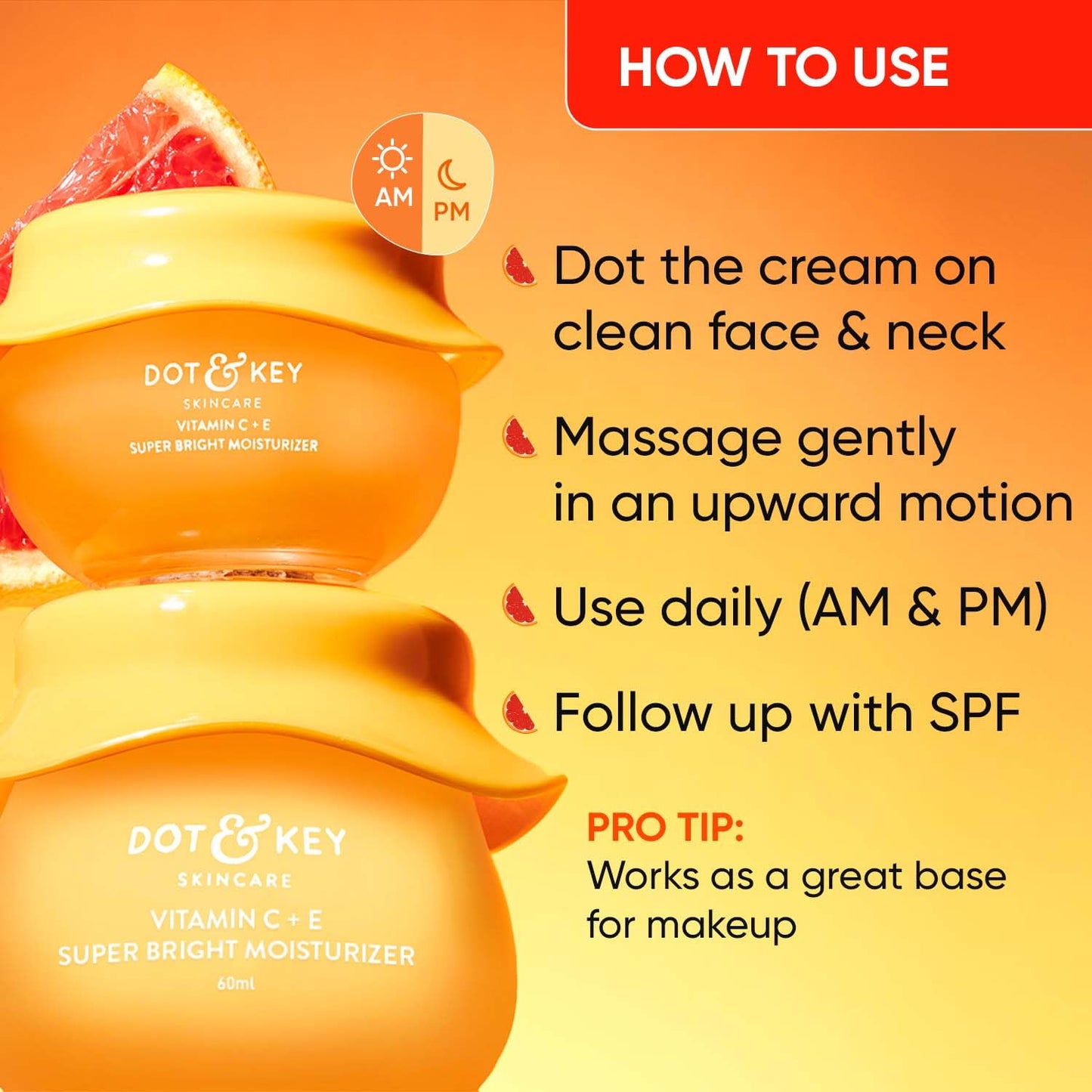 Dot & Key Vitamin C + E Sorbet Super Bright Moisturizer For Face | Vitamin C Face Moisturizer|Reduces Skin Dullness|Oil Free & Lightweight