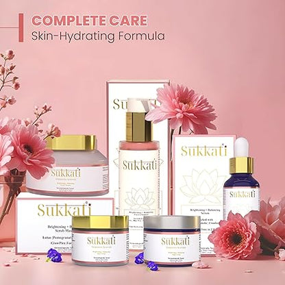 Sukkati Brightening + Balancing Night Crème for Overnight Hydration | Lightens Skin Tone | Revitalizes Tired Skin for Men & Women | 50 g