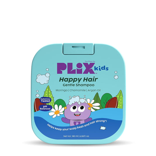 PLIX - THE PLANT FIX Happy Hair Gentle Shampoo for gentle cleansing | Nourished & soft hair | soothes the scalp | moringa seed oil, argan oil & aloe vera